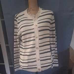 Striped Women's Sweater - Black and White
